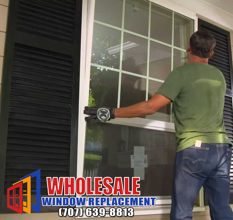 HVAC central air conditioning unit being replaced