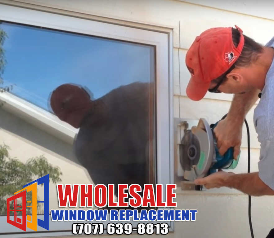 HVAC central air conditioning unit being replaced